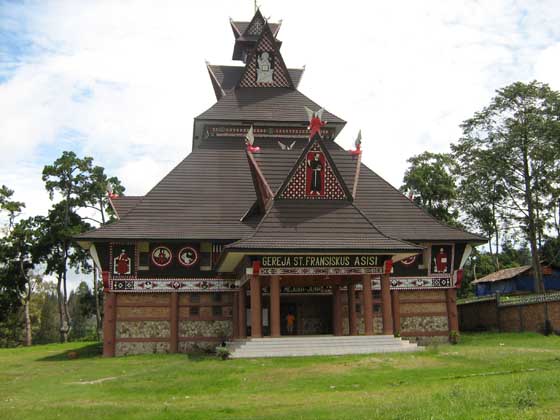 Catholic Church in Karo Style at Berastagi