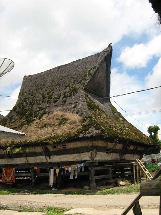 Traditional Karo house at the village of Lingga, near Berastagi.