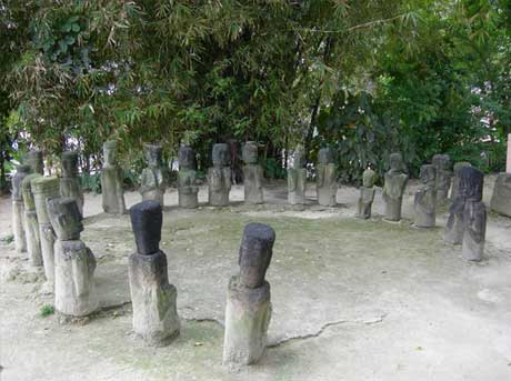 Circle of statues at Tomok, Samosir Island, Lake Toba