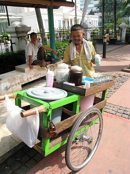 Cendol being sold at a hawker stall