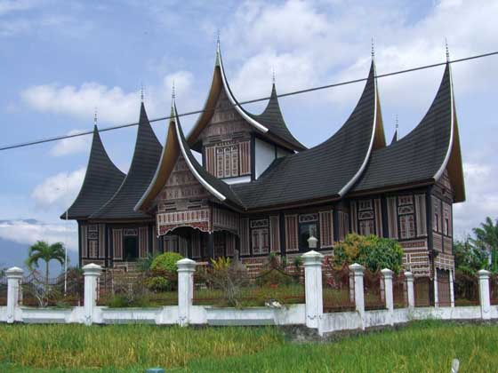 Beautiful Minang house at Bukittinggi