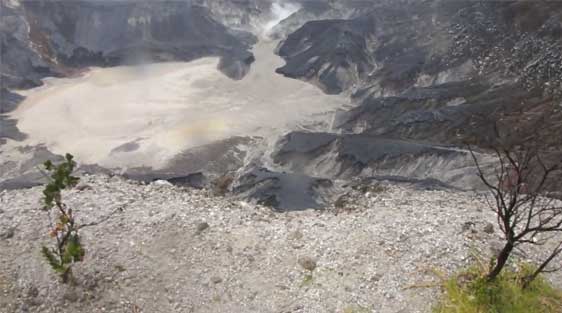View on Tangkuban Perahu crater, near Bandung