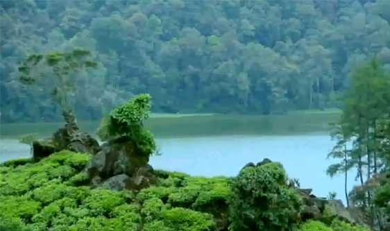 View over the lake at Patengan, near Bandung