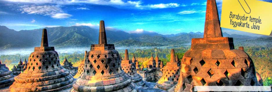 Borobudur temple complex, Yogyakarta, Java, Indonesia