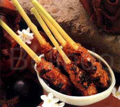 Recipe - Sateh lilit - Minced Balinese seafood satay